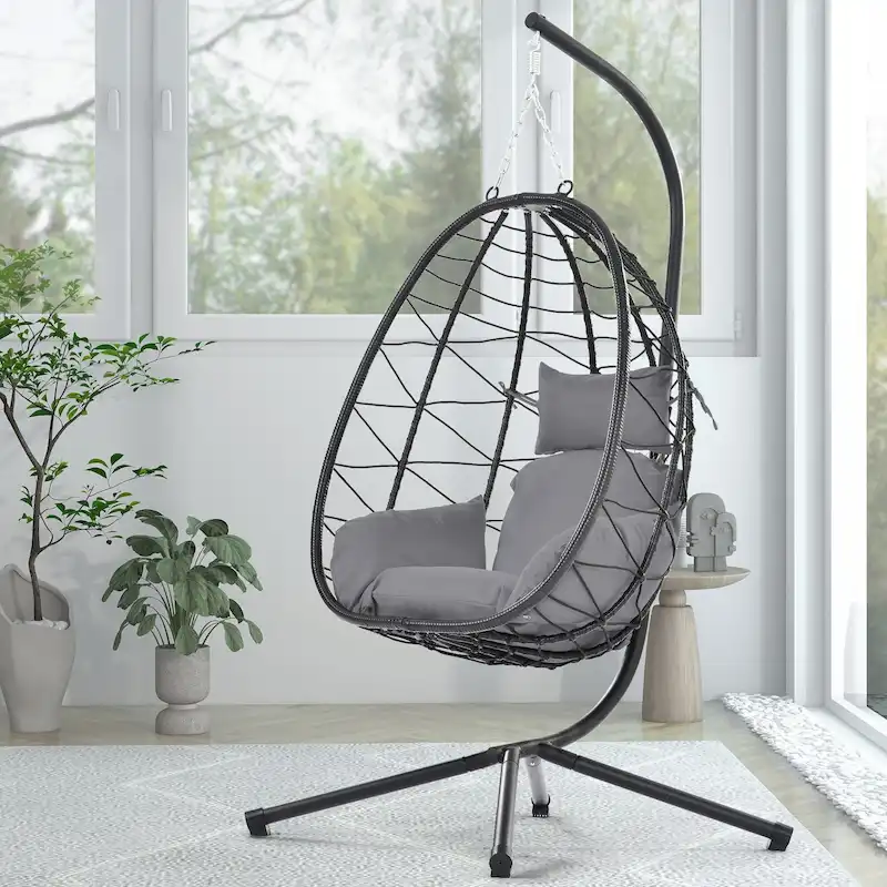 Stand Patio Wicker Swing Chair