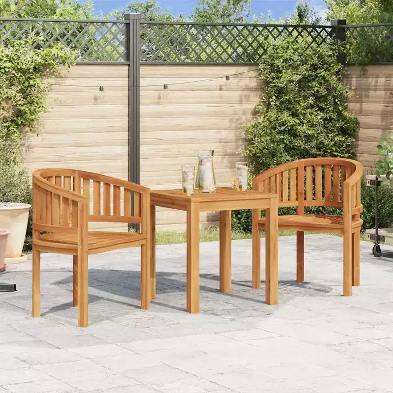 vidaXL Banana Chair, Outdoor Wooden Seats for Garden Patio Deck Dining, Customizable Finish