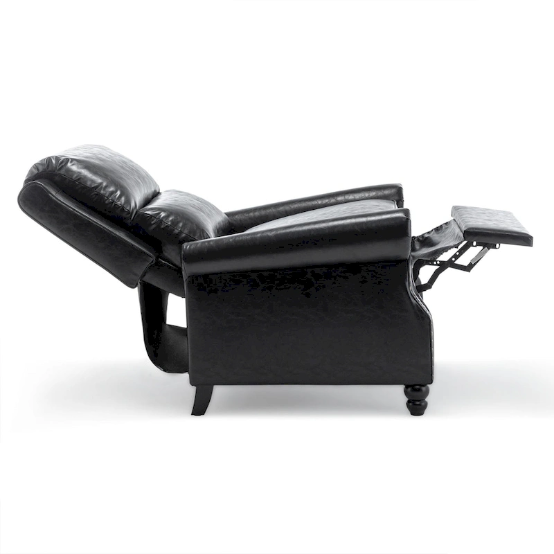 Nail-head Padded Seat Pushback Recliner Chair