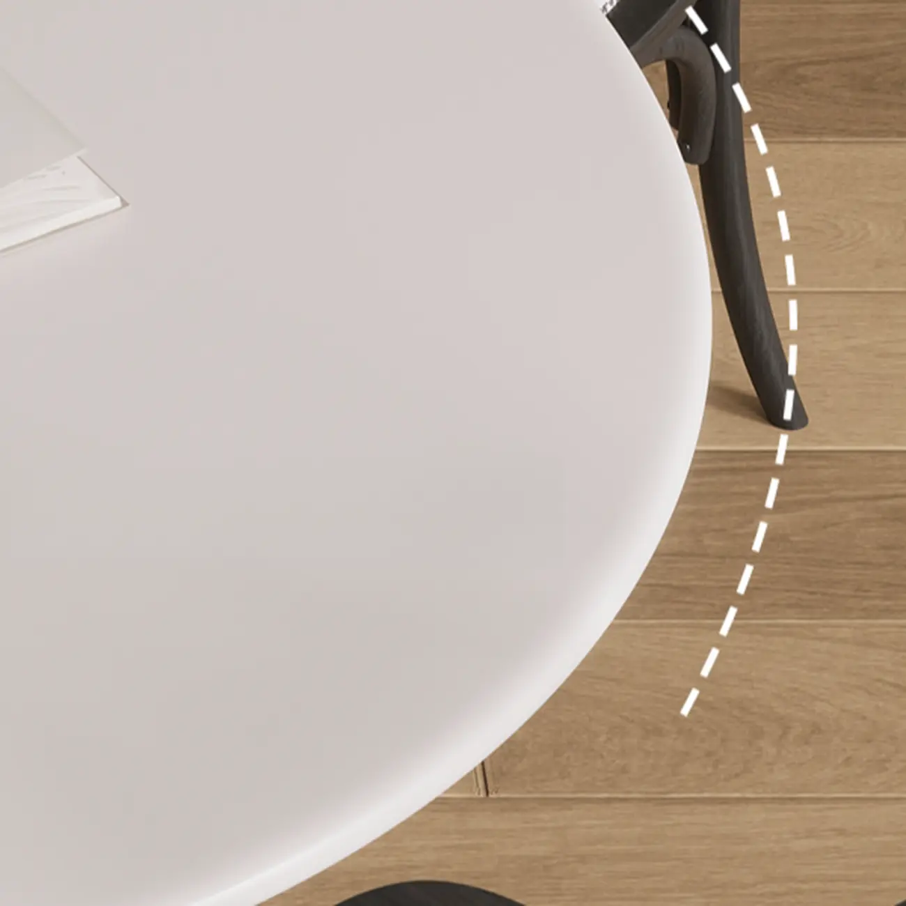 Casual White Pedestal Wood Round Dining Table