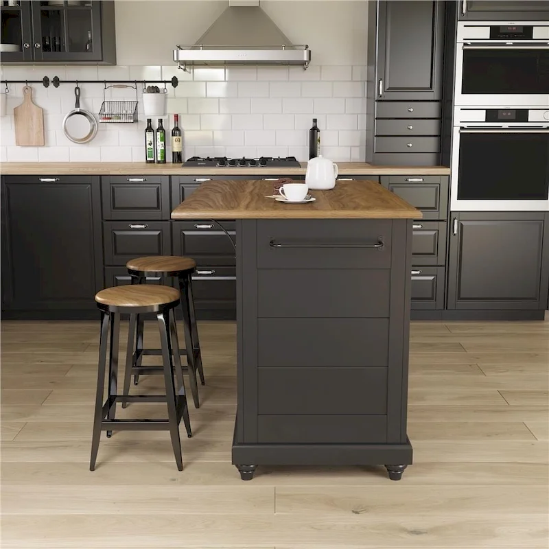 Avenue Greene Betty Kitchen Island with 2 Stools