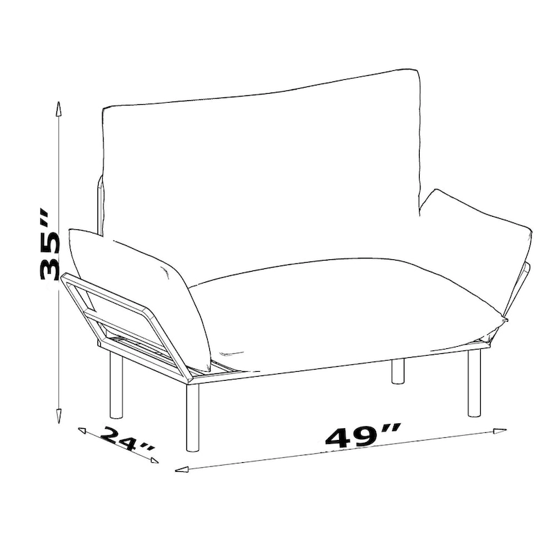 Sadio Metal Frame Loveseat With Removable Cushions