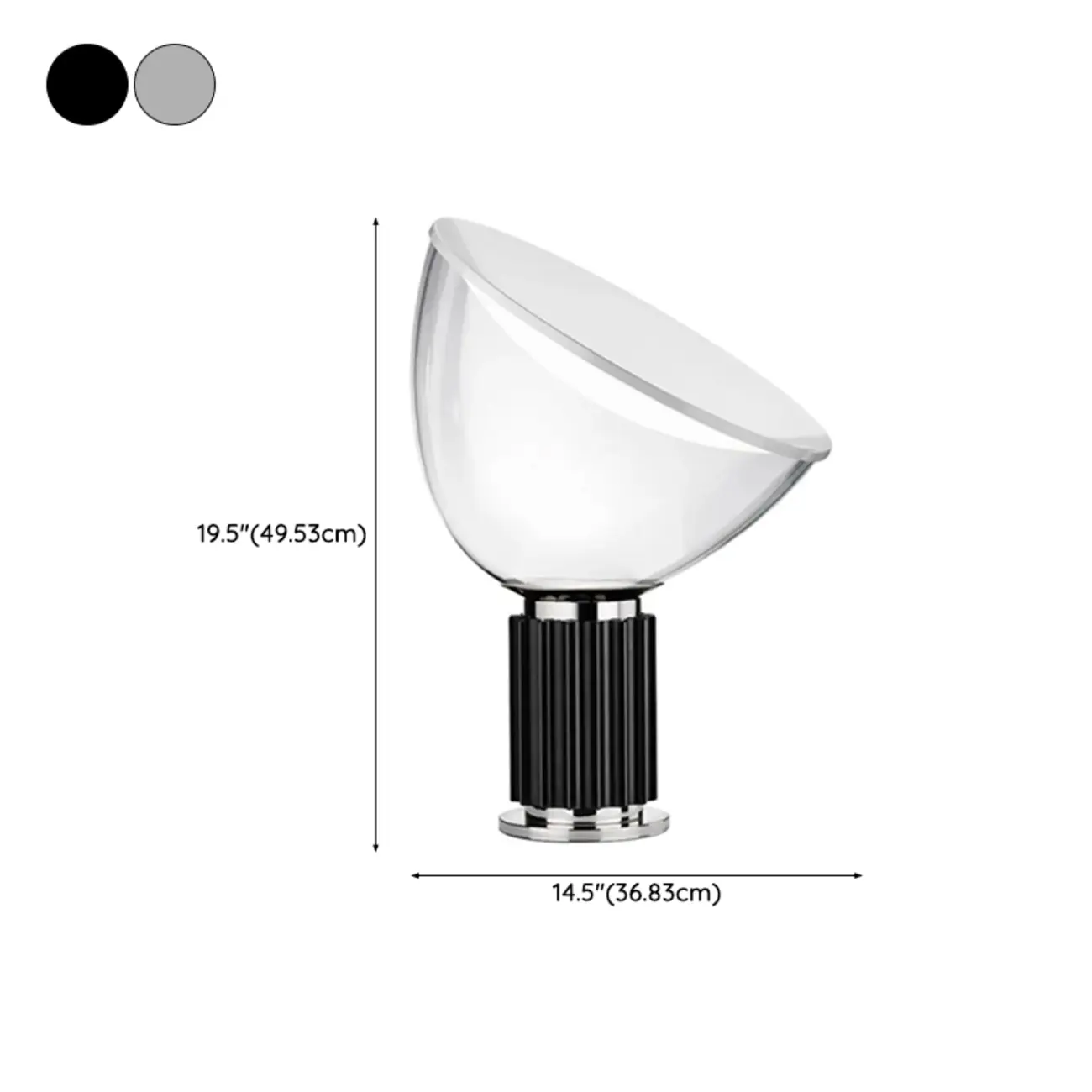 Modern Glass Dome Table Lamp with LED Options