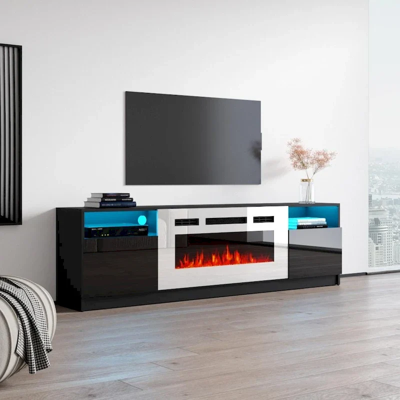 Strick & Bolton Amsden Electric Fireplace TV Stand