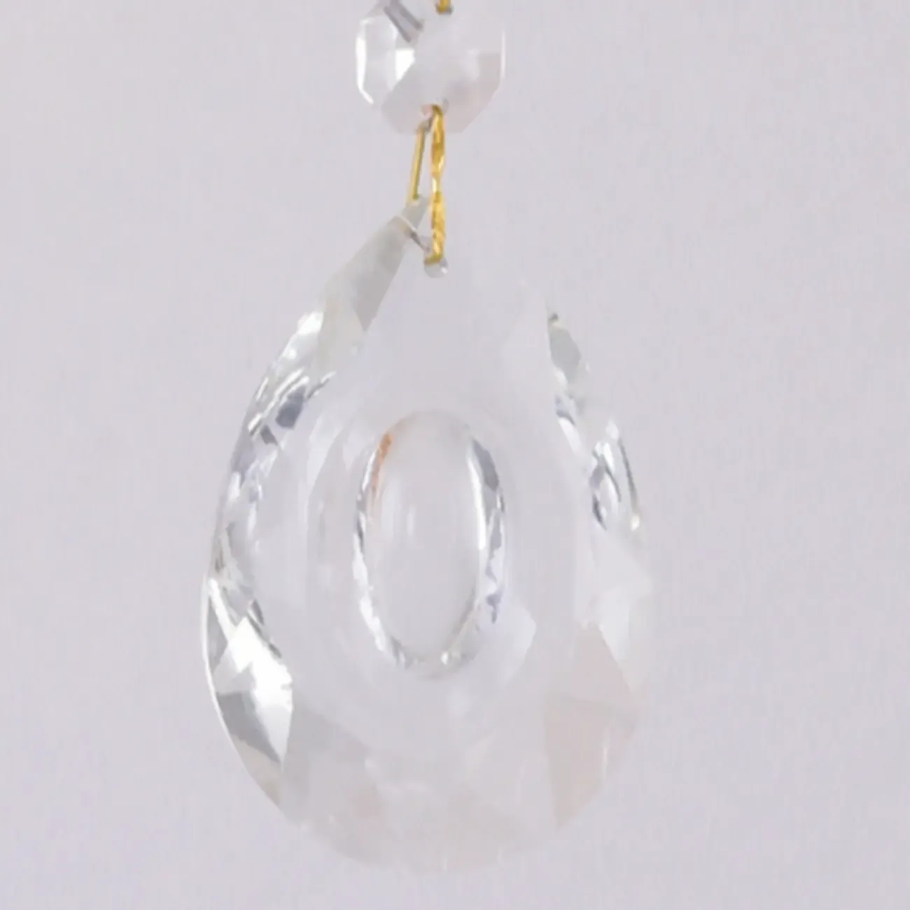 Mini Antique Gold Wall Sconce with Geometric Crystal Shade