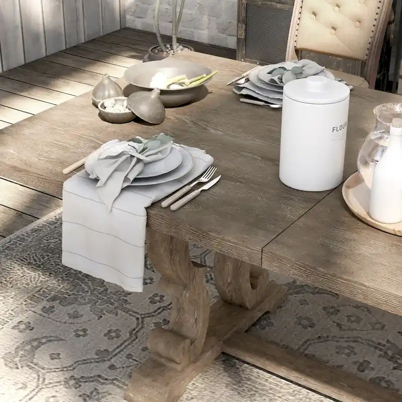 The Gray Barn Windswept Rustic 90-inch Wood Expandable Dining Table