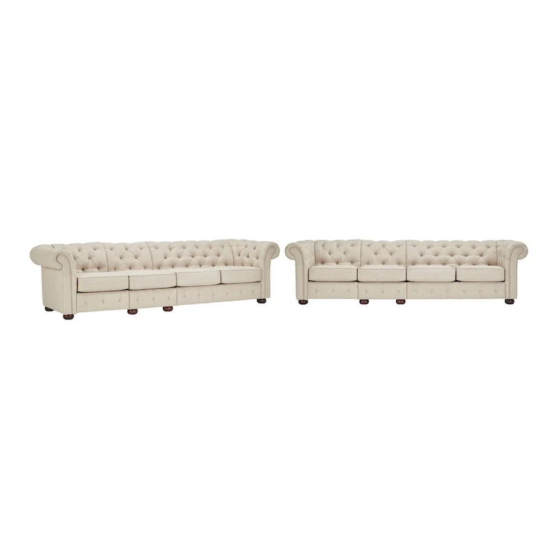 4-Seat Modular Chesterfield Sofa