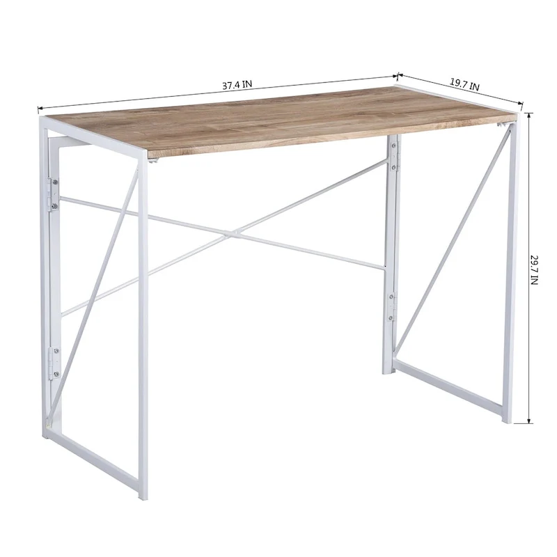 HomyLin 39 Simple Folding Study Writing Desk, No Assembly Required