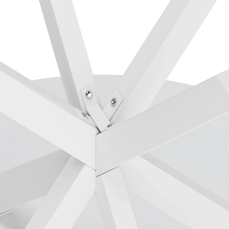 Modern Cross Leg Round Dining Table ,Two Piece Removable Top