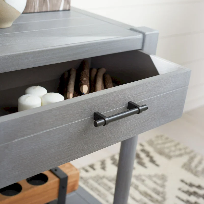 SAFAVIEH Elianne 1-Drawer Accent Table - 19  W x 15.8  L x 26  H - 19Wx16Dx26H