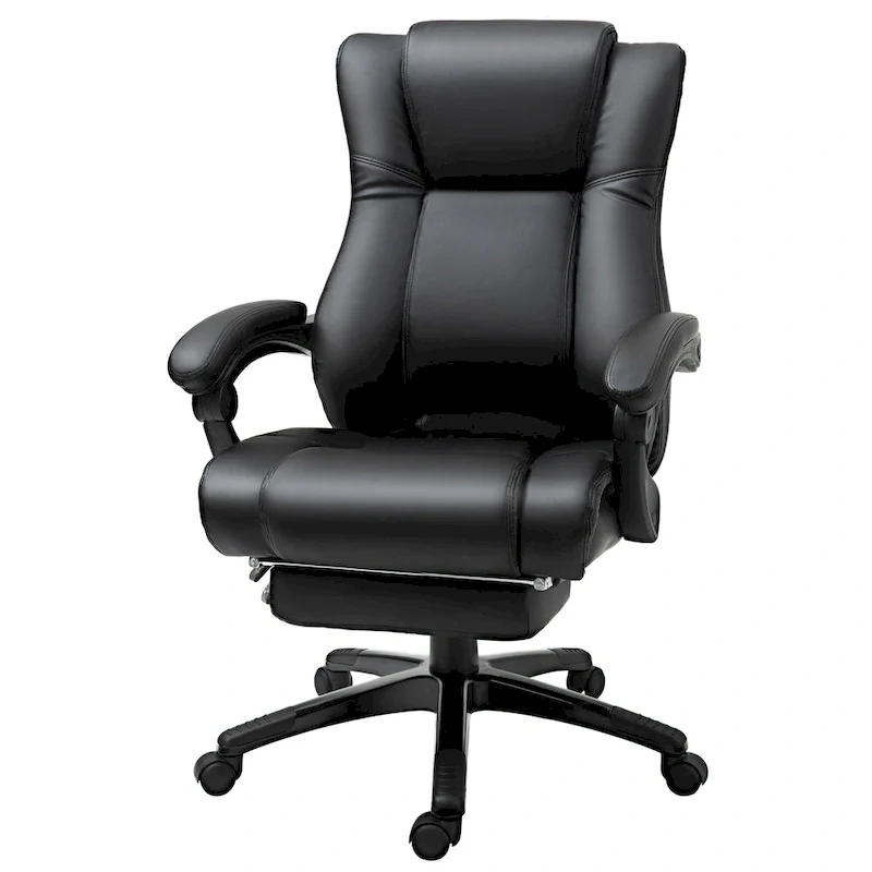 Executive High Back Office Chair Executive Computer Desk Chair with Adjustable Height and Retractable Footrest