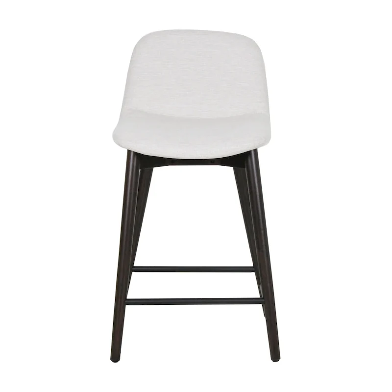 Upholstered Solid Wood Counter Stool With Footrest by