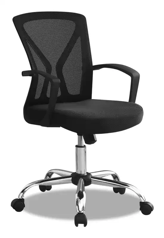 Dominic 23.5 Office Chair with Mesh Back - Black/Chrome