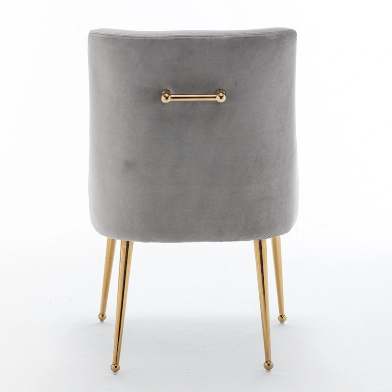 SEYNAR Velvet Upholstered Dining Chair Set of 4, Modern Glam Armless Side Chair