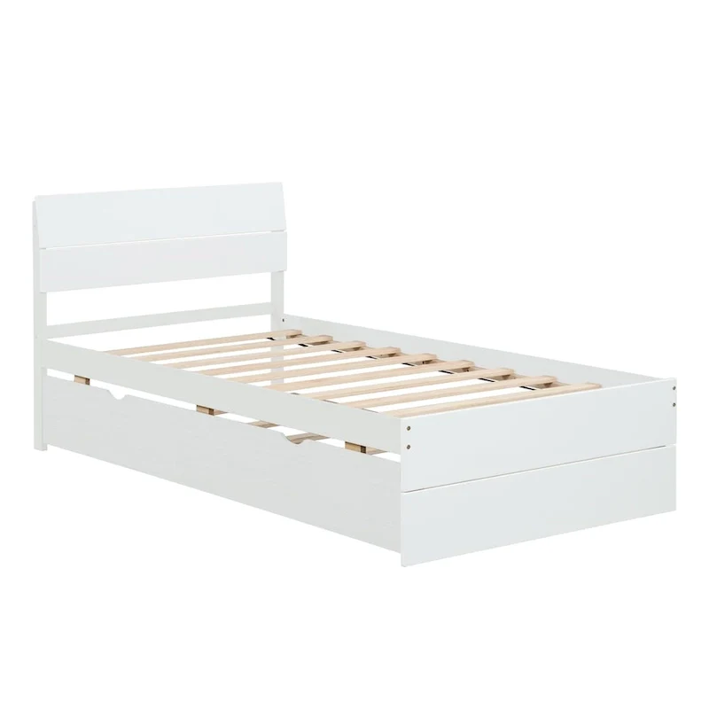Modern Twin Bed Frame With Trundle