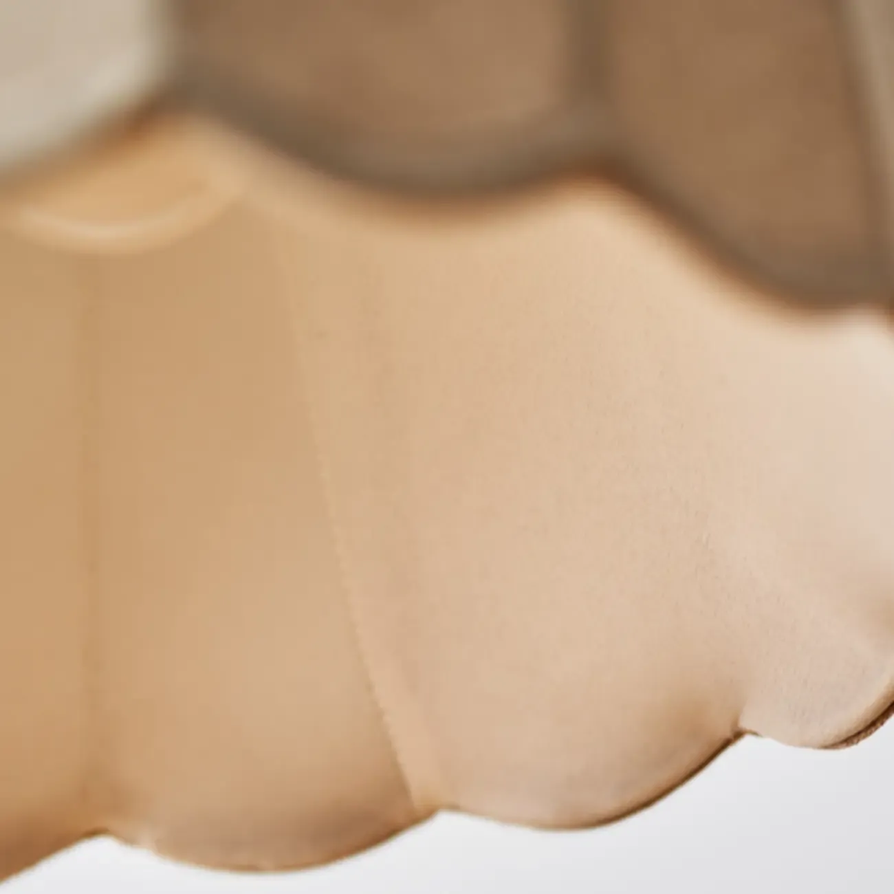 Beige Bell Shaped Fabric Pendant Light Hanging Fixture