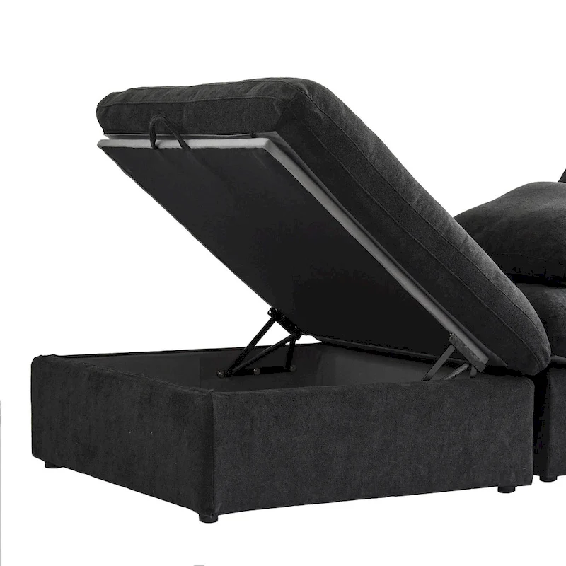 Widen Down Filled 5-Piece Sectional and Ottoman