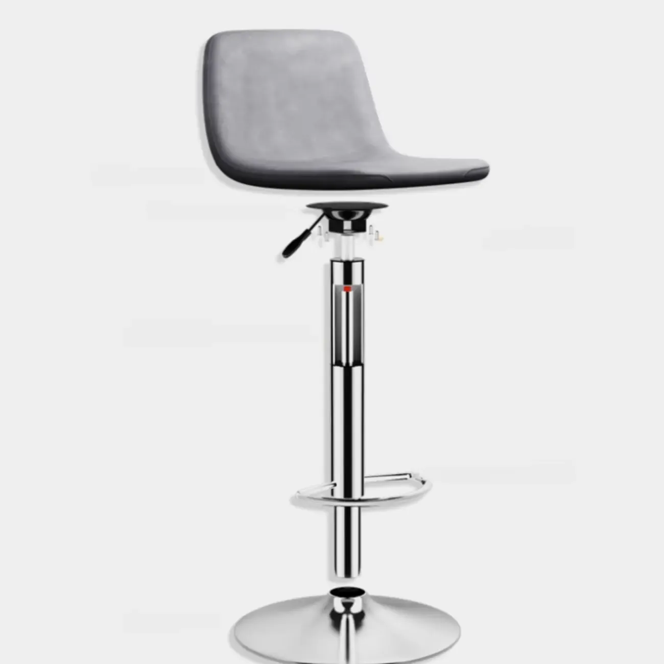 Modern Leather Swivel Bar Stool Adjustable Height
