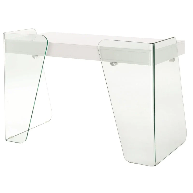 ARCHIE office desk with clear glass.