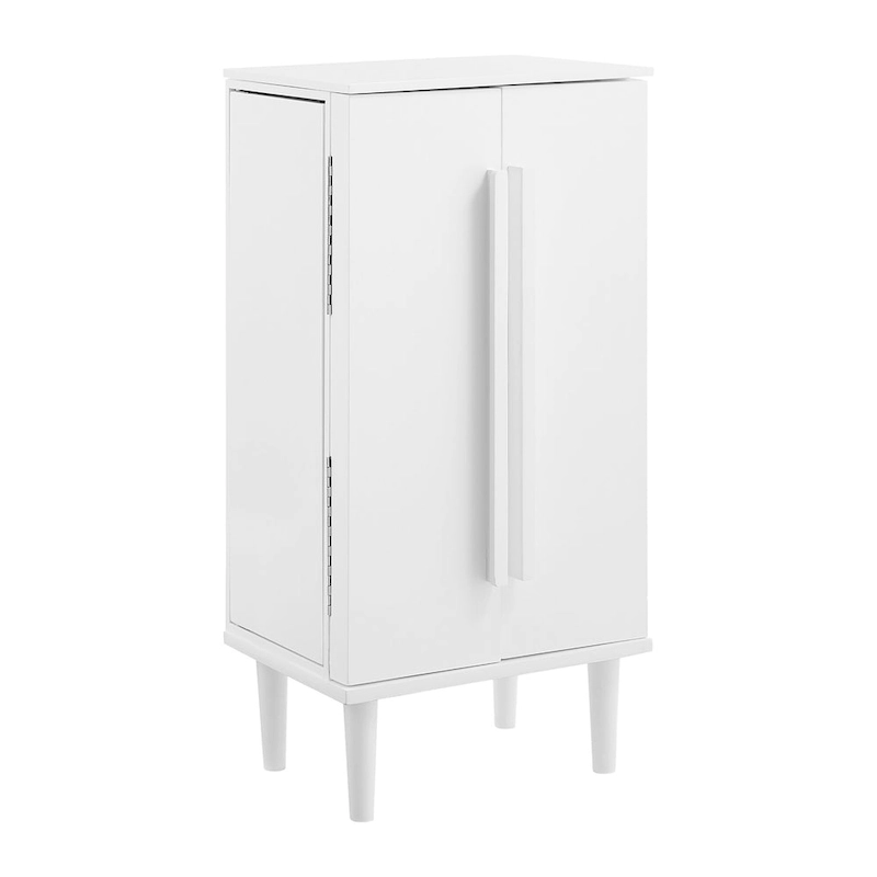 Jewelry Armoire on Tapered Legs - 38 - White