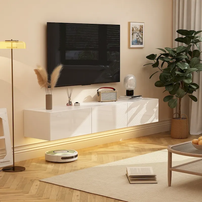 Floating TV Stand Wall Mounted with LEDsTV Stand Floating TV Cabinet
