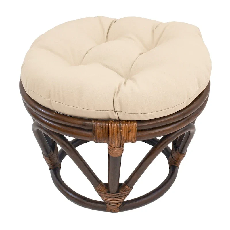 18-inch Footstool with Twill Cushion