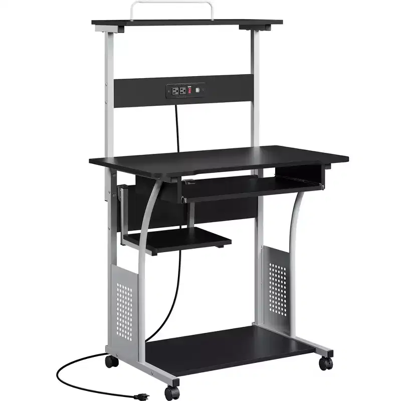Yaheetech 3 Tiers Computer Desk with Charging Station for Home Office