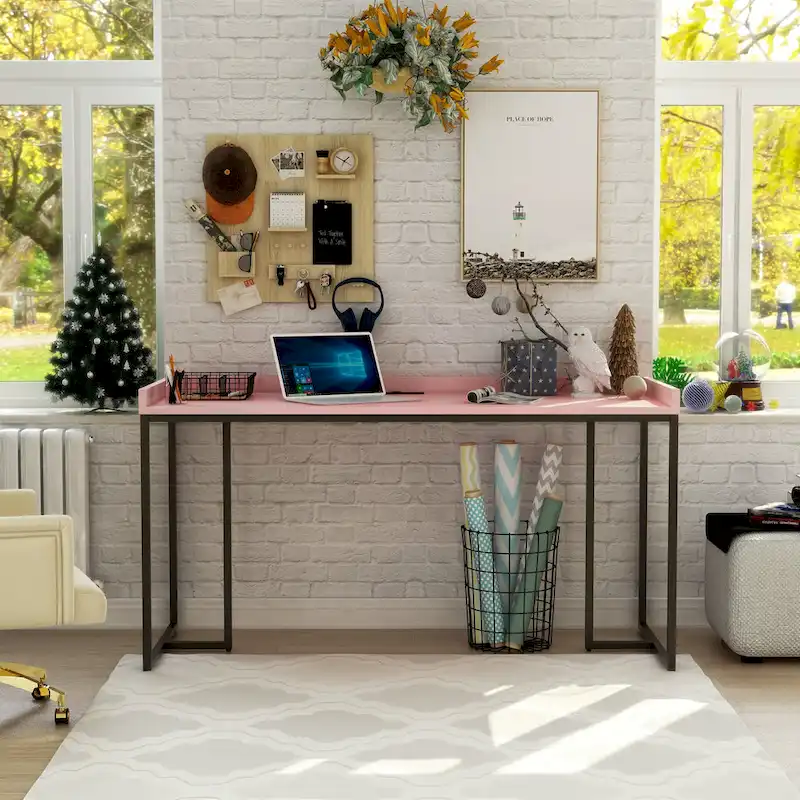 59-inch Metal Computer Desk with USBs by Furniture
