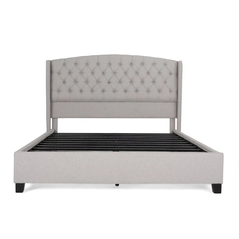 Costello Upholstered Tufted Fabric Queen Bed Set by Christopher Knight Home