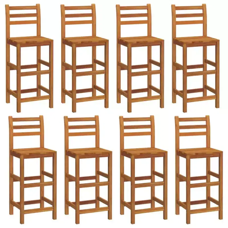 vidaXL Garden Bar Set Natural Wood Solid acacia wood with oil finish Large