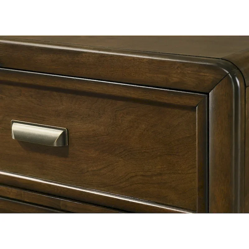 Jimmy 4 Piece Brown Beige Upholstered Panel Bedroom Set