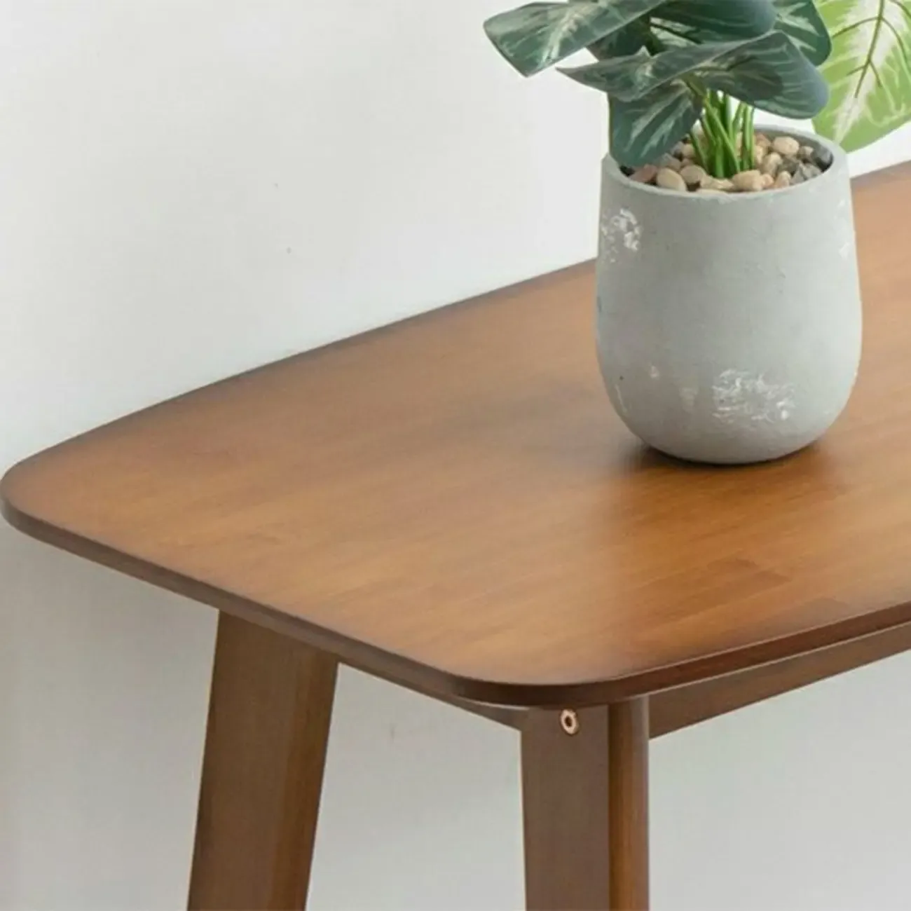Simple Brown Bamboo 4-Leg Trestle Bar Tables