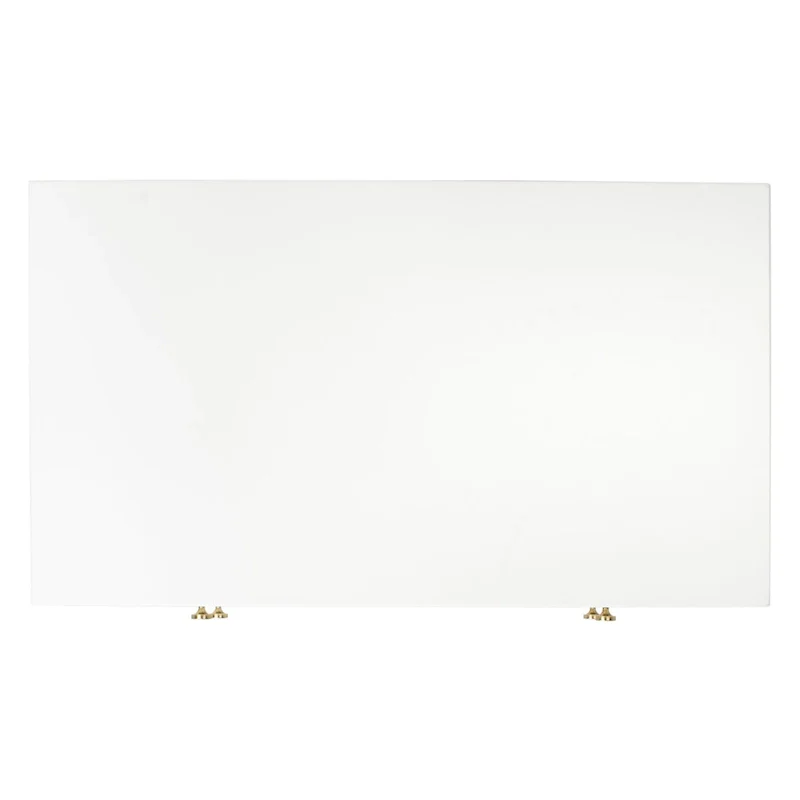 White and Gold 2-Drawer Nightstand