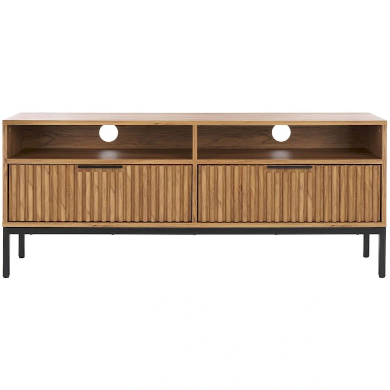 Alyse 2-Drawer 2-Shelf Entertainment Media Stand (Fits Up To 65  Flatscreen TV) - 60.4 In. x 15.6 In. x 24.8 In.