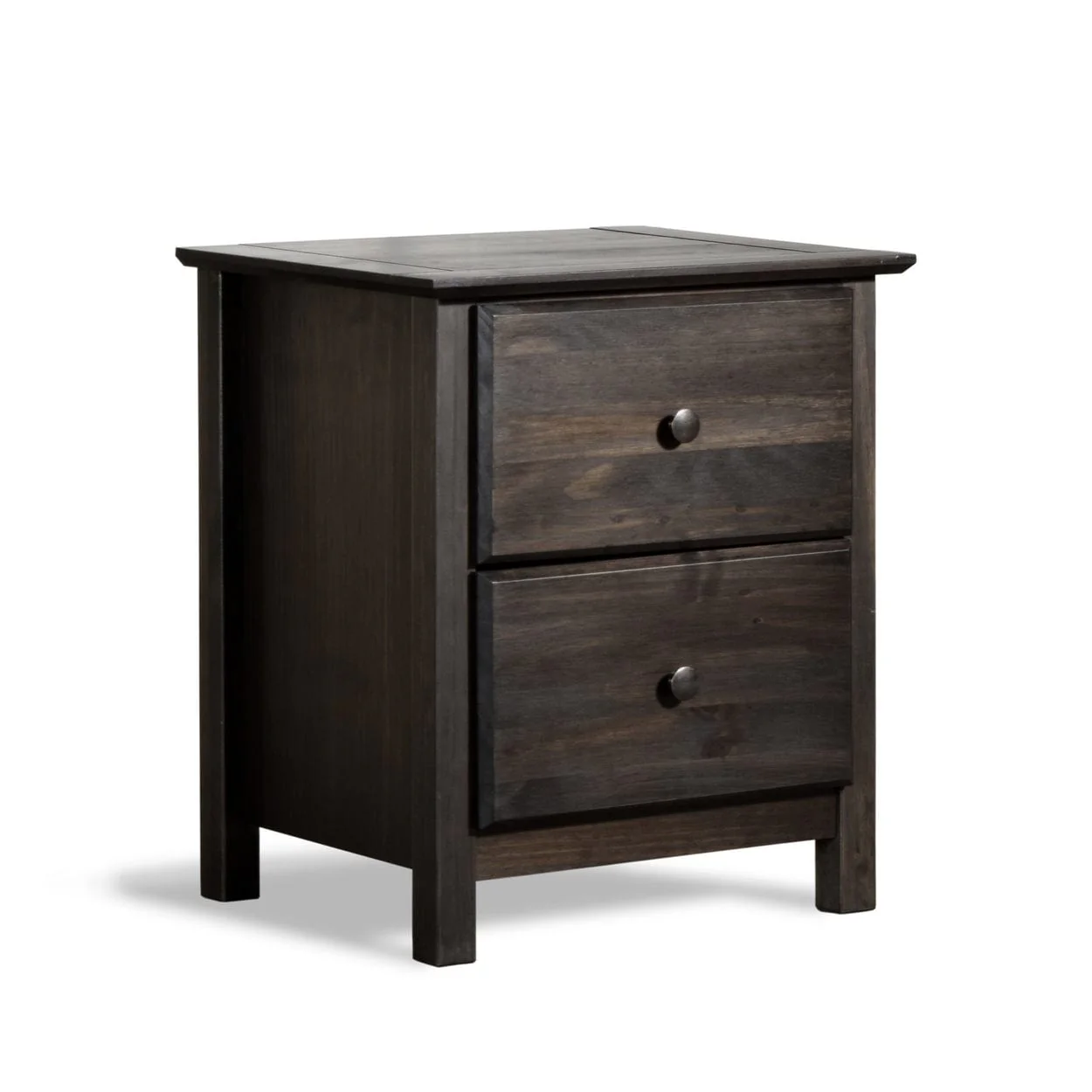 Grain Wood Furniture Shaker 2-drawer Solid Wood Nightstand