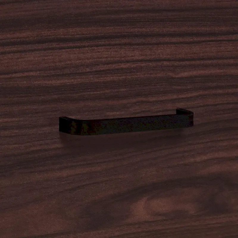 Modern Nightstand with 2 Drawers and Metal Handles