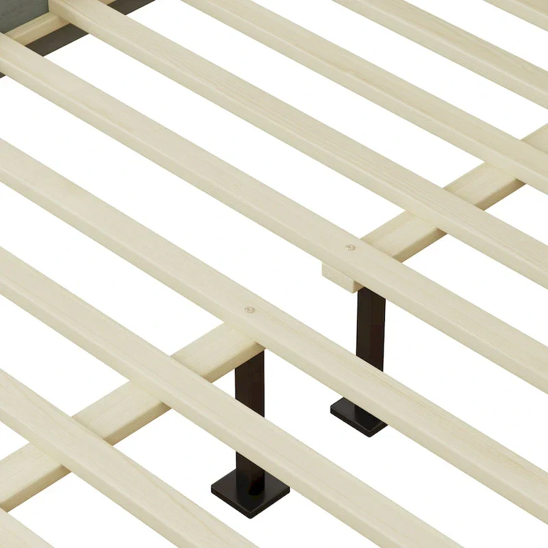 Christopher Knight Home - Emery Mid-Century Panel Bed Frame with Tufted Headboard