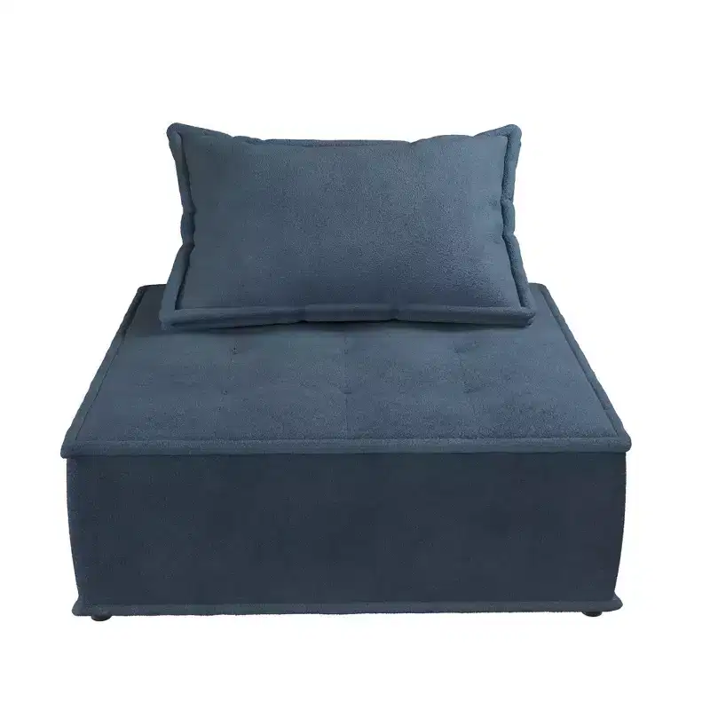 DHP Paloma Upholstered Armless Modular Chair with Backrest Pillow