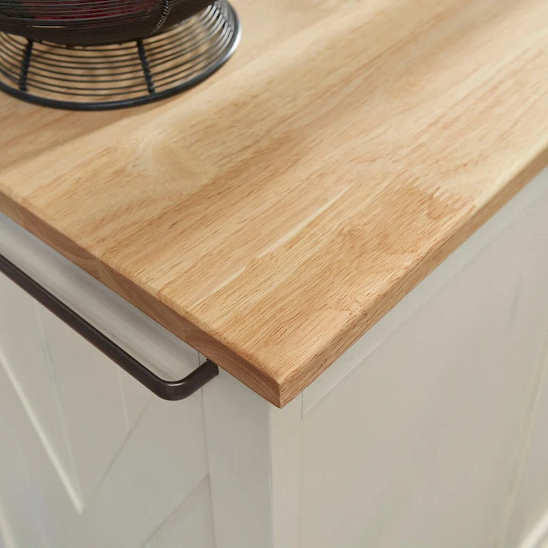 Off-White Wood Kitchen Cart - 45 x 36 x 16