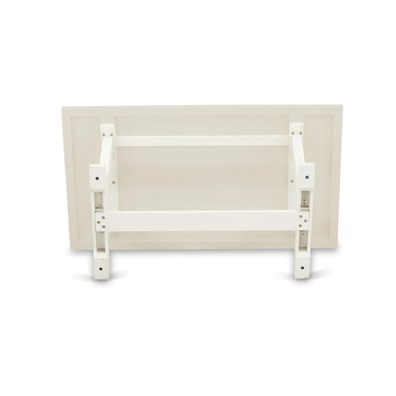 East West Furniture Dining Table Set- a Wooden Table and Cream Linen Fabric Parsons Chairs, Linen White(Pieces Options)