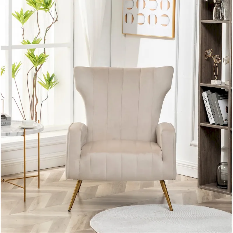 Kaleigh 27.6W Velvet Square Arm Sofa Chair