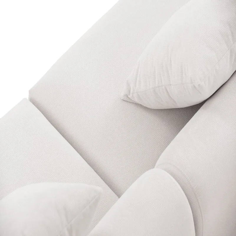 108.3in Upholstered Blue White 4-Seater Modern Fabric Sofa Couch