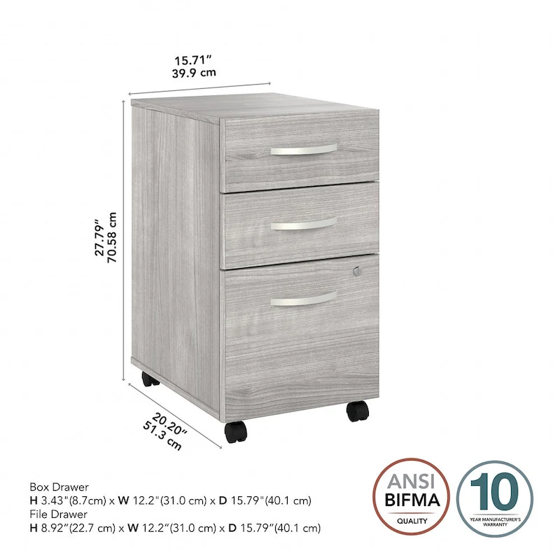 Studio A 3 Drawer Mobile File Cabinet by Bush Business Furniture