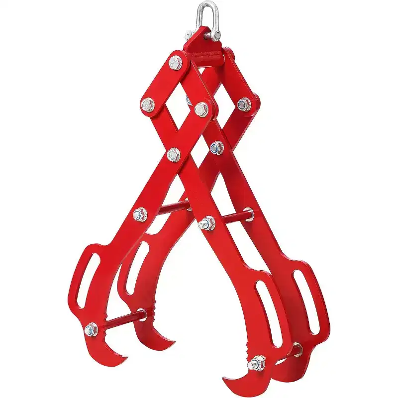 Garvee 28 Inch Heavy Duty Log Lifting Tongs, 4-Claw Steel Grabber with Swivel Head, Wood Lifting & Dragging Tool, 3000LB Capacity
