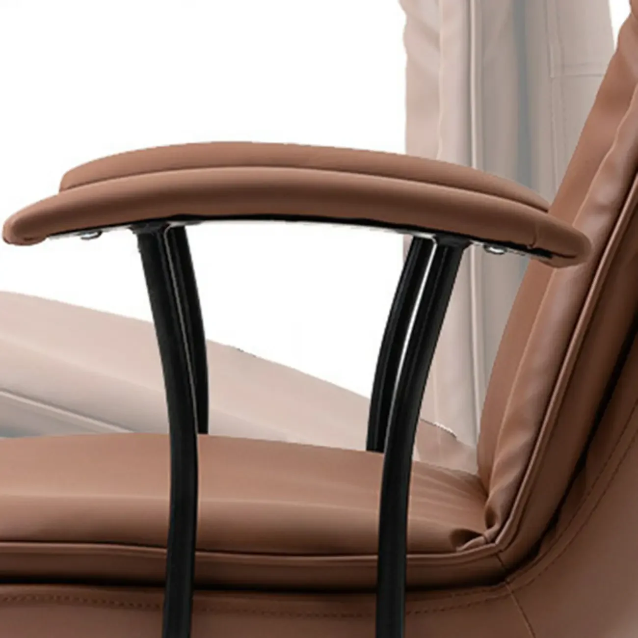 Modern Army Green Leather Adjustable Swivel Office Chair