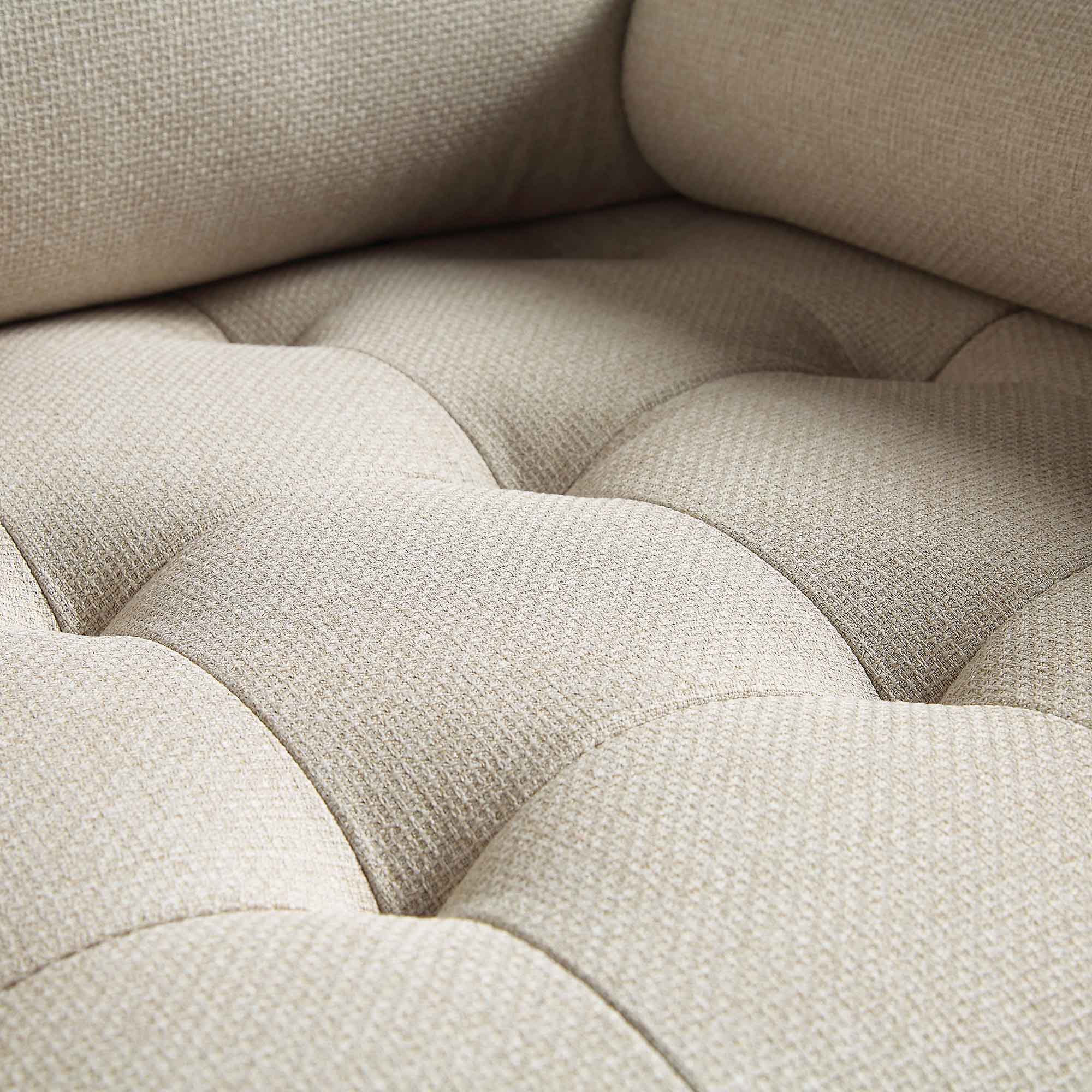 Armchair, Beige Woven Fabric