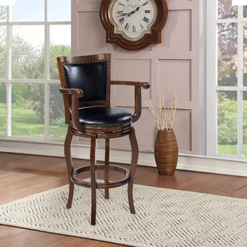Boraam Jones Extra Tall Swivel Bar Stool Cappuccino Finish