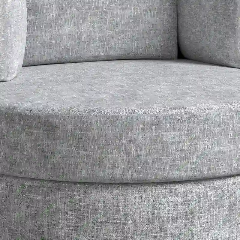 Chenille Swivel 34.7 Wide Soft Modern Upholstered Accent Chair