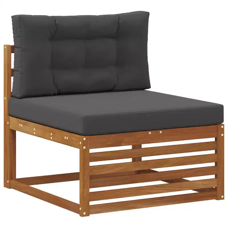 vidaXL Outdoor Middle sofa Solid Acacia Wood Natural