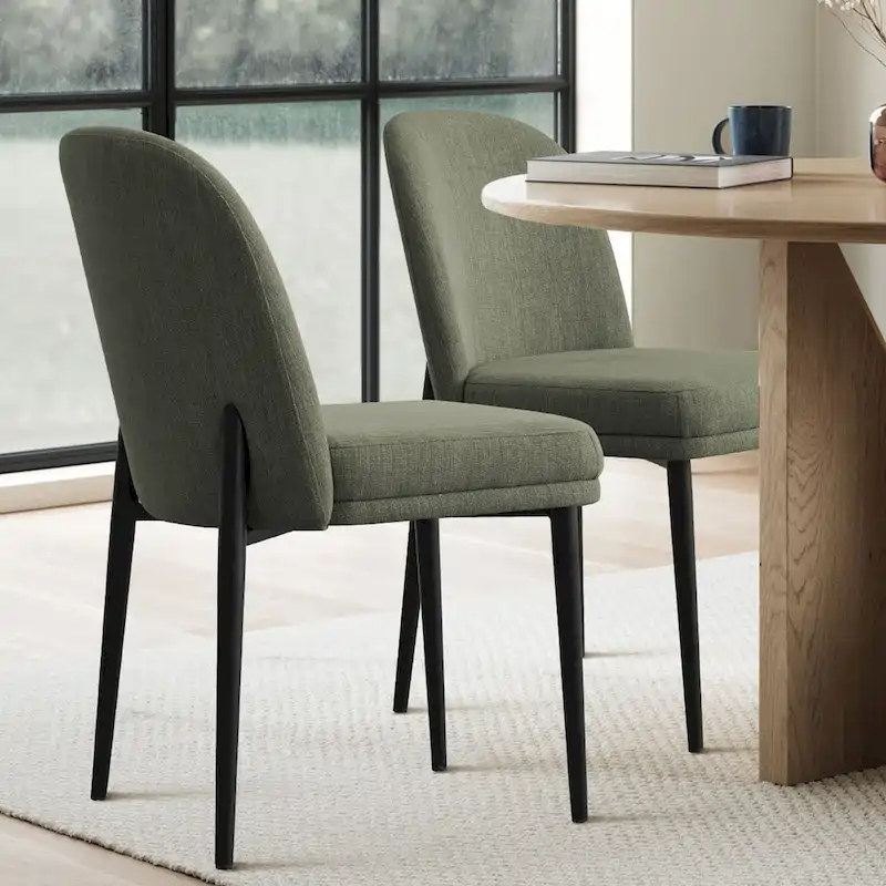 Linen Upholstered Dining Chair(Set of 2)